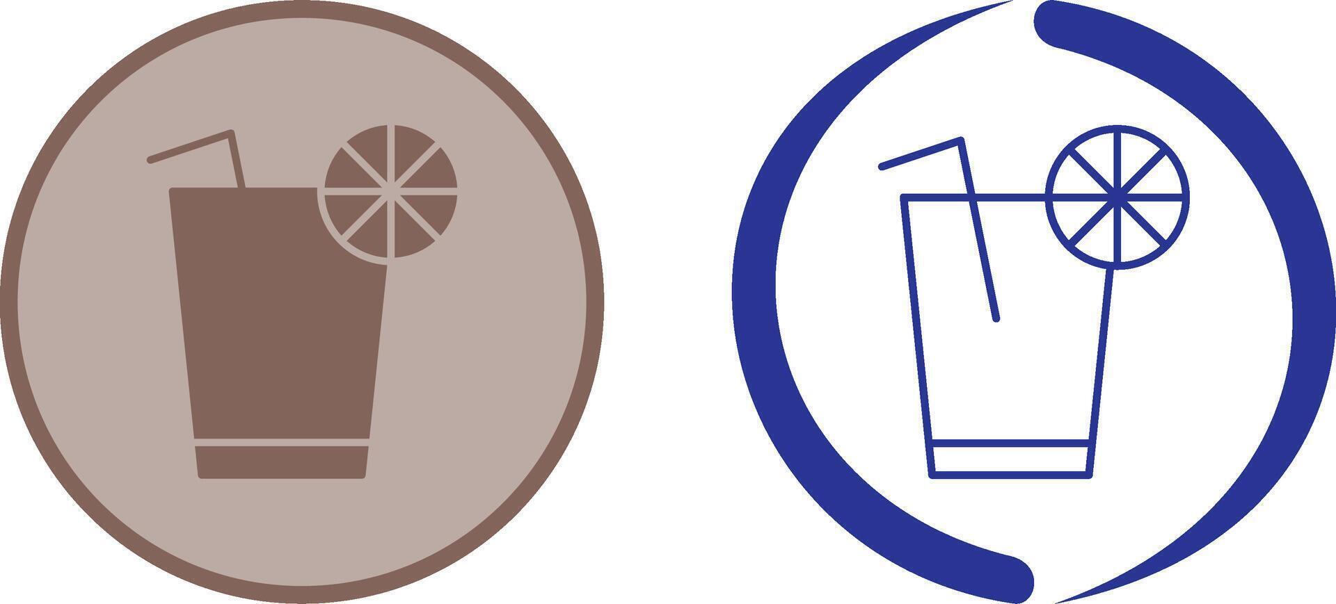 Unique Lemon Juice Icon Design vector