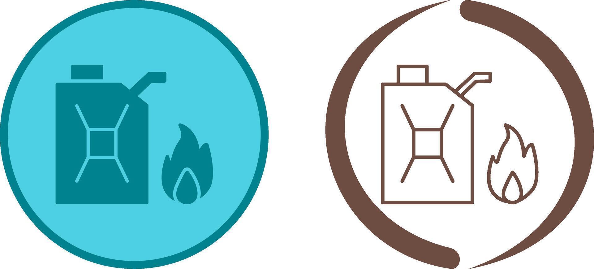 Unique Fuel to Fire Icon Design vector