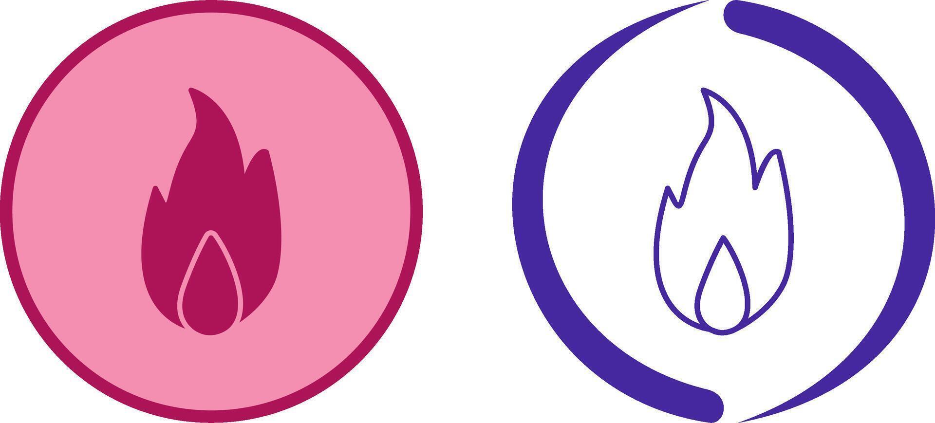 Unique Fire Icon Design vector