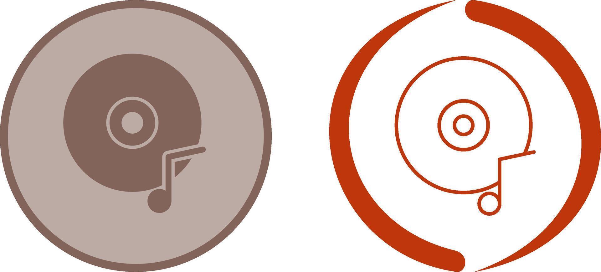 Music CD Icon Design vector