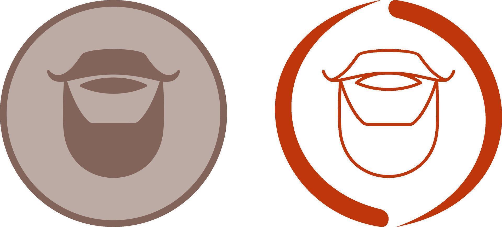 Beard and Moustache Icon Design vector