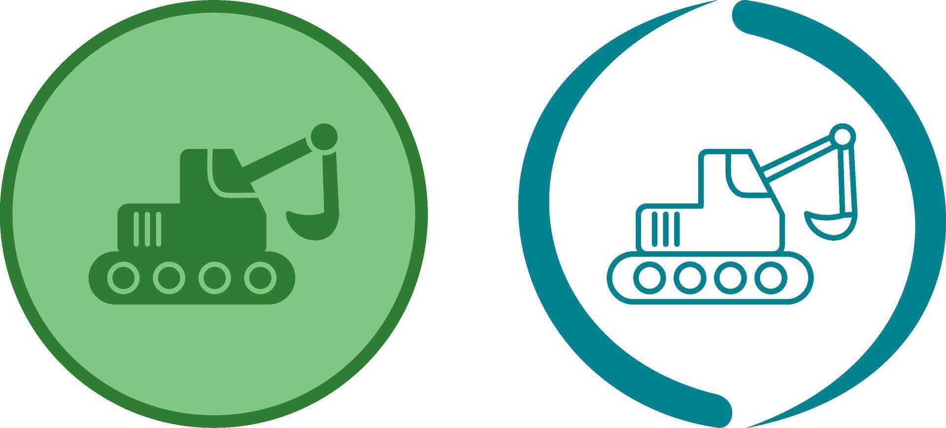 Escavator Icon Design vector