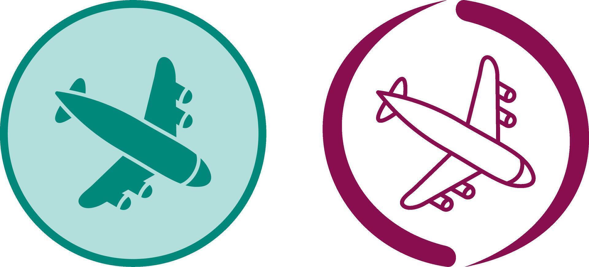 Landing Airplane Icon Design vector
