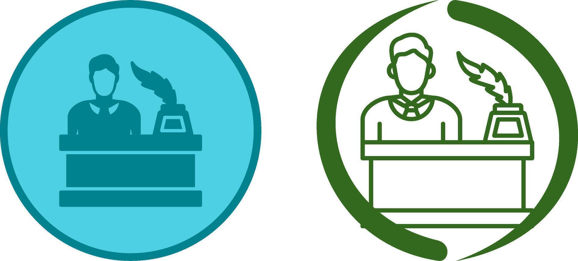 magistrate Icon Design vector