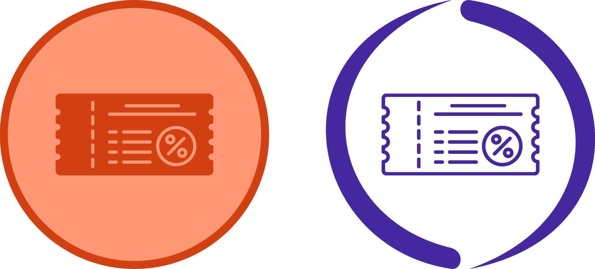 Voucher Icon Design vector