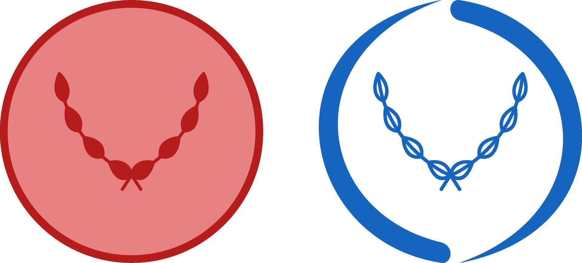 Leaves Wreath Icon Design vector