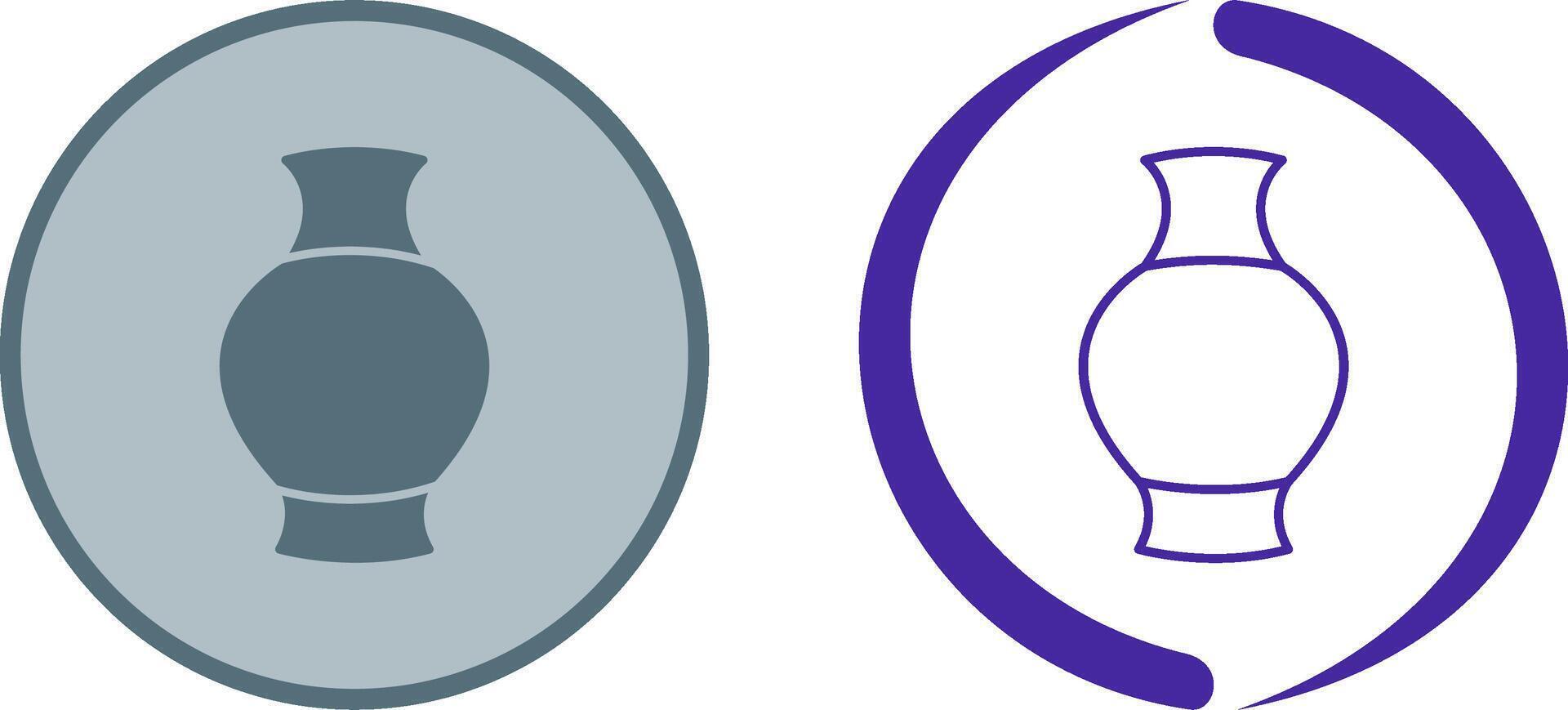 Antique Jar Icon Design vector