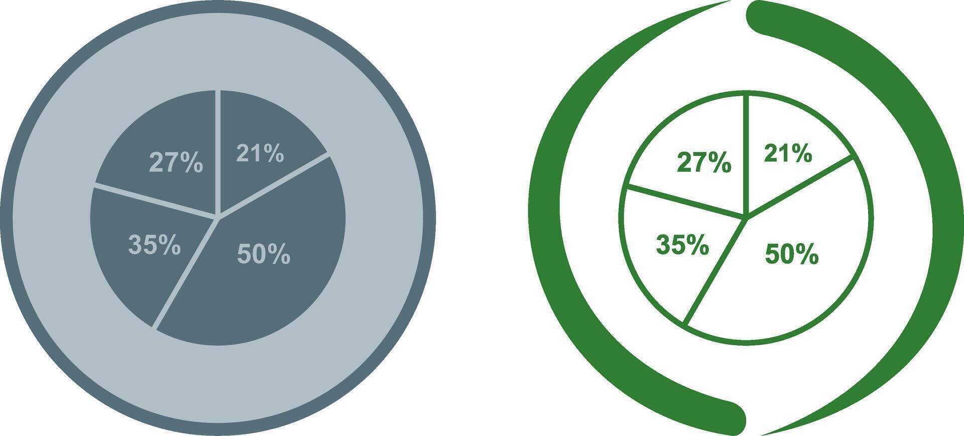 Pie Chart Icon Design vector