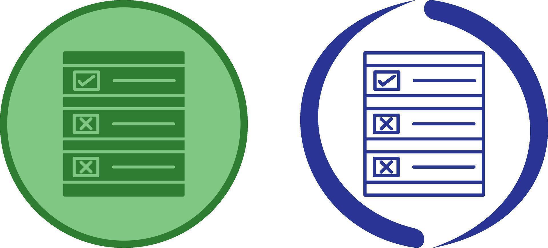 Ballot Paper Icon Design vector
