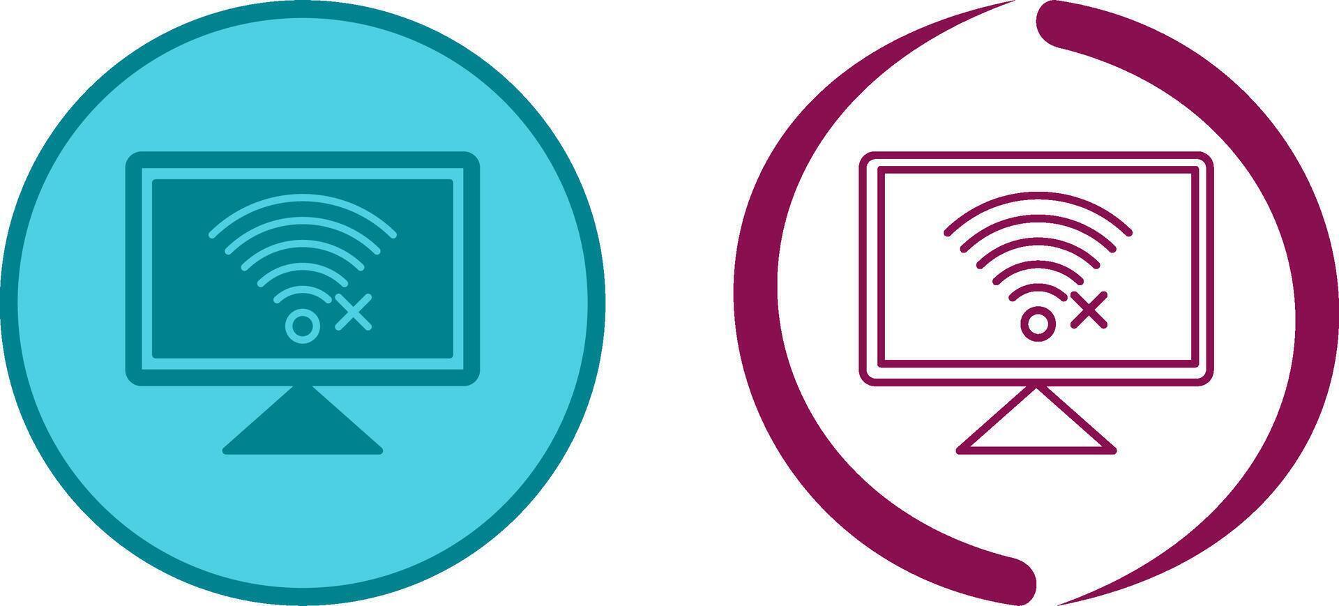 Disconnected Network Icon Design vector