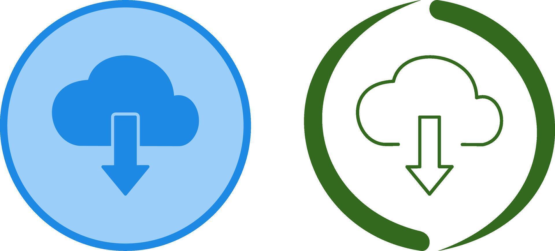 Download from Cloud Icon Design vector