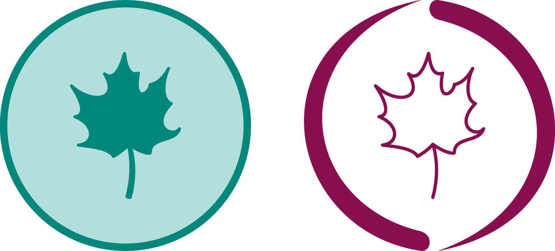 Autumn Leaf Icon Design vector