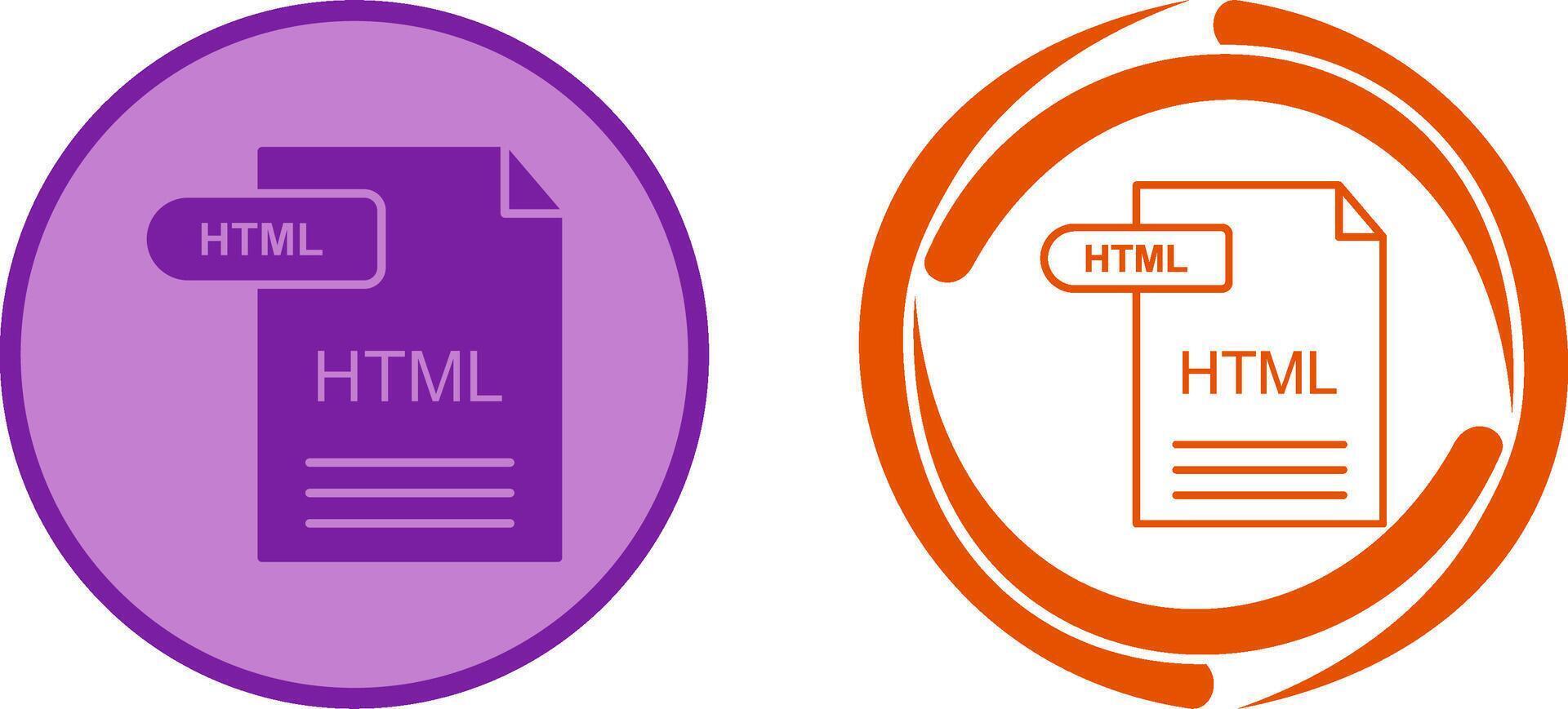 HTML Icon Design vector