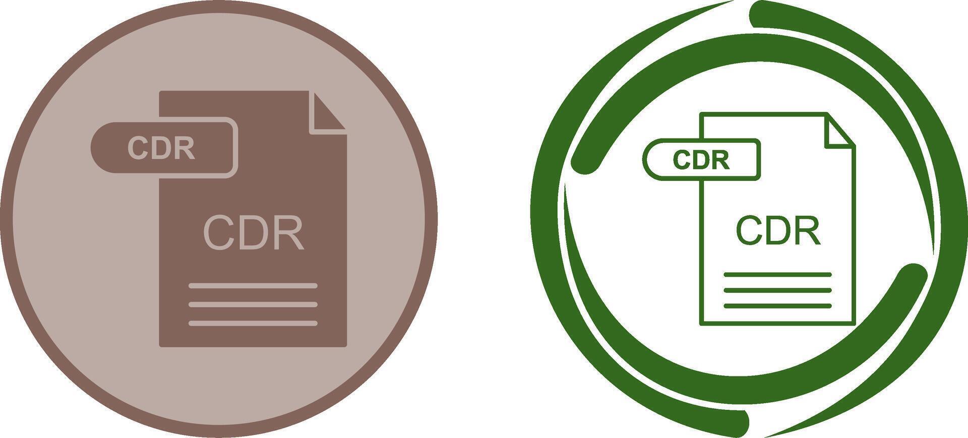 CDR Icon Design vector