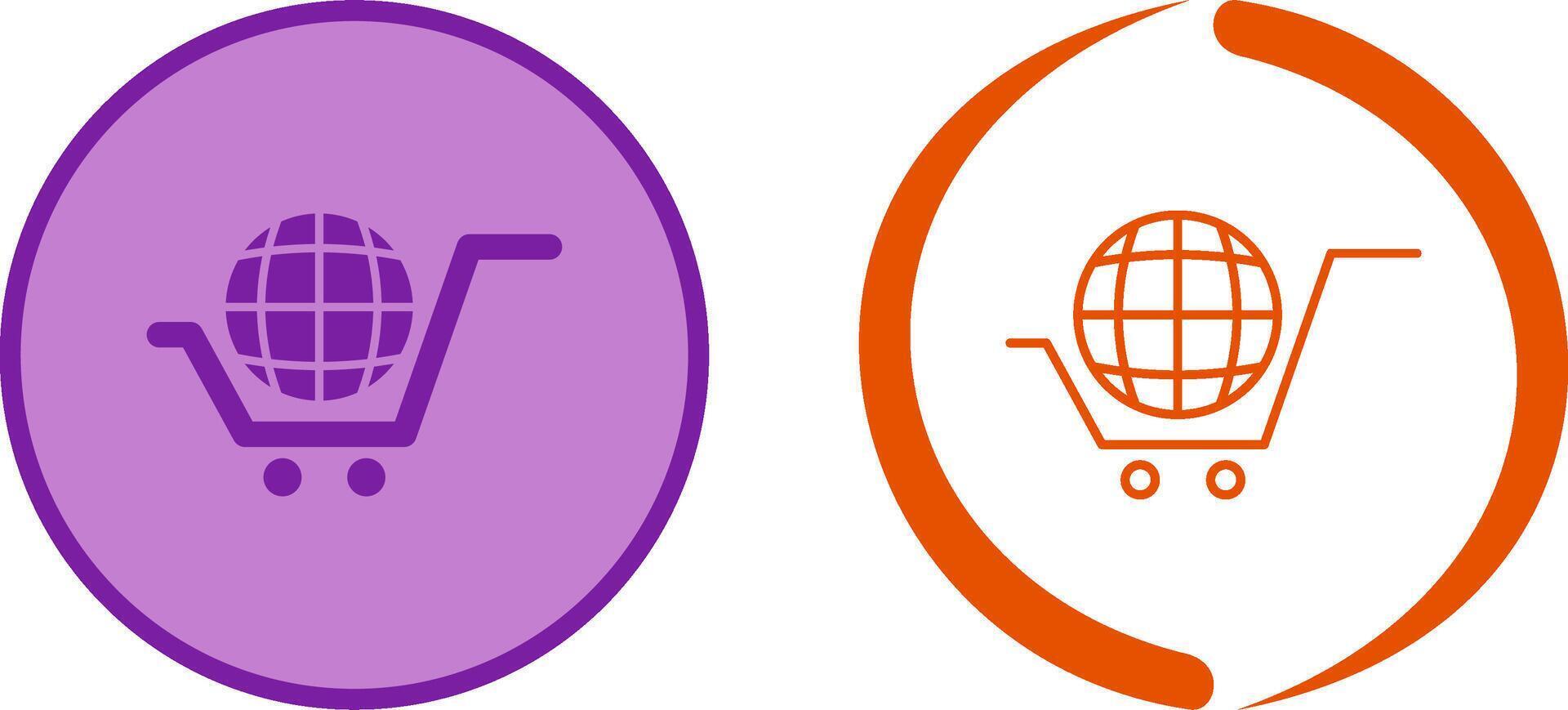 Global Shopping Icon Design vector