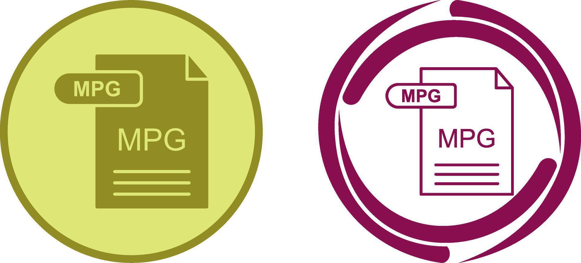 MPG Icon Design vector