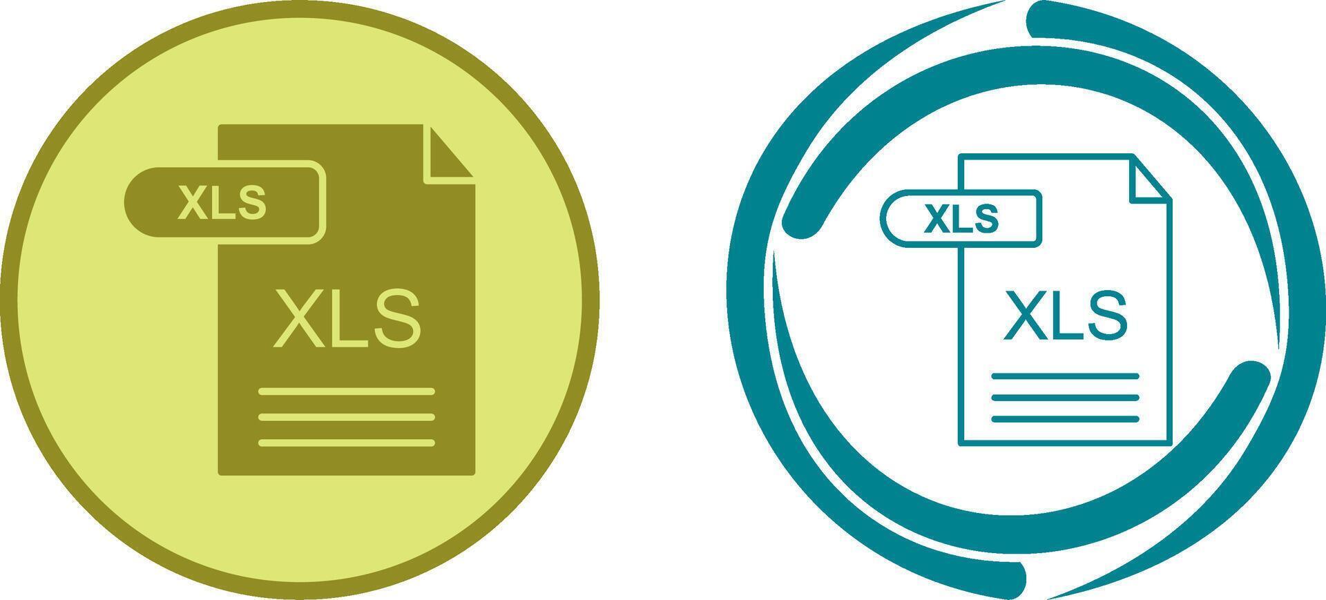 XLS Icon Design vector