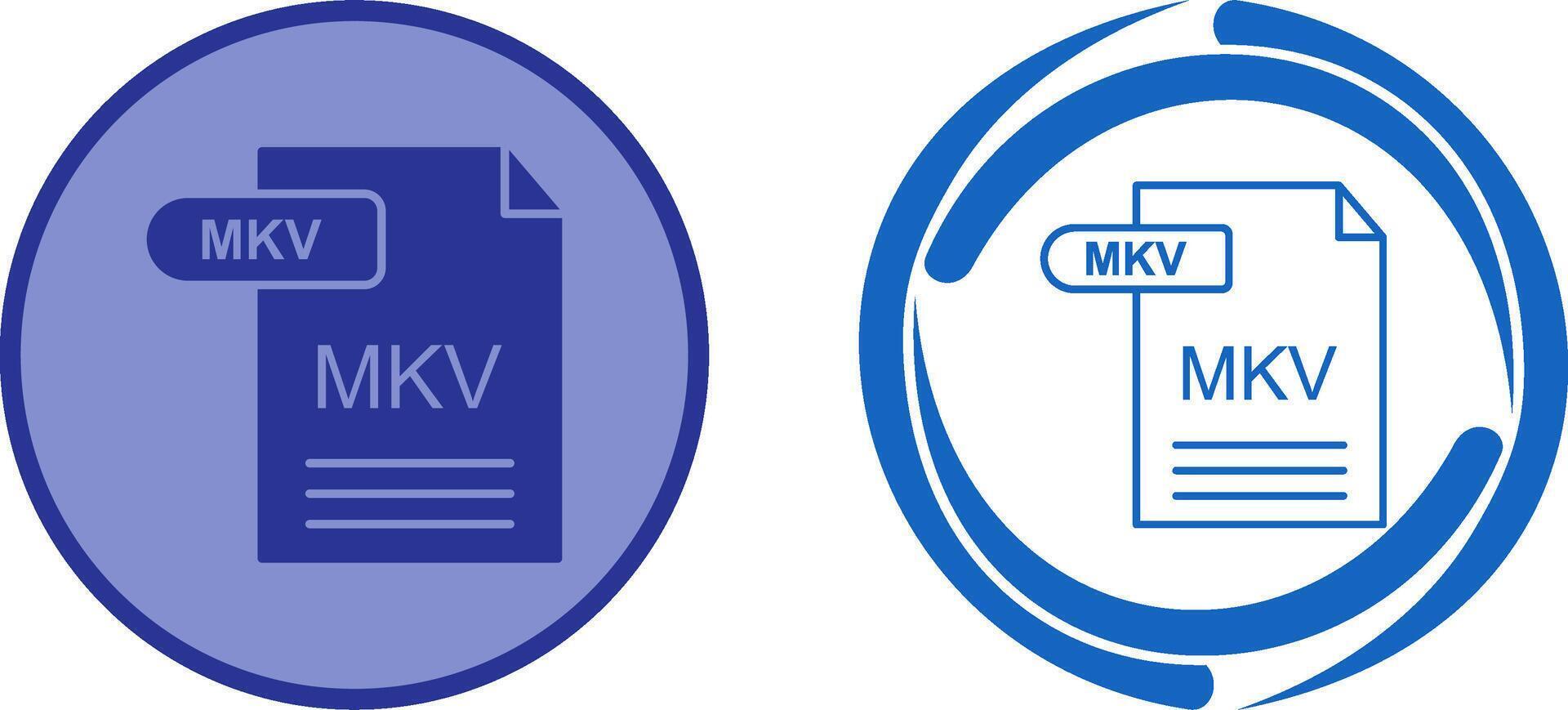 MKV Icon Design vector
