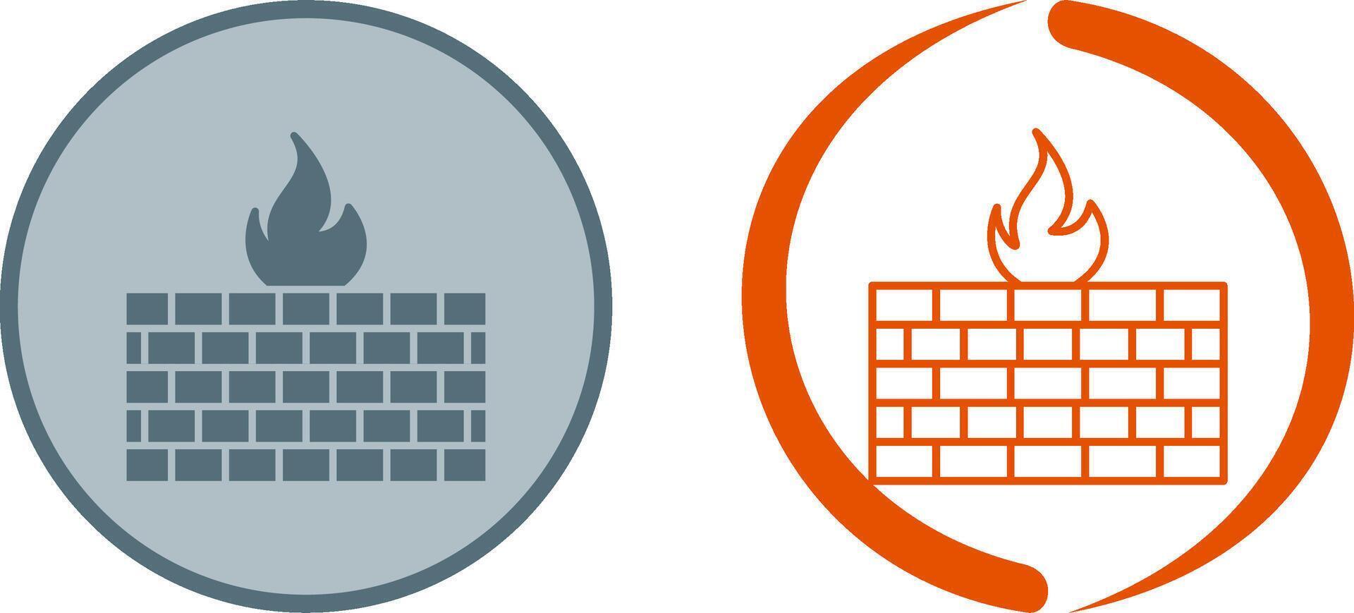 Firewall Icon Design vector
