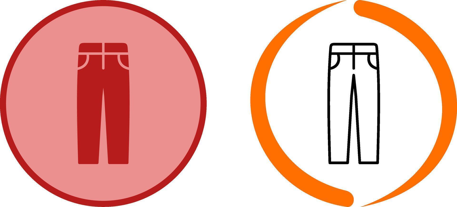 Men's Pants Icon Design vector