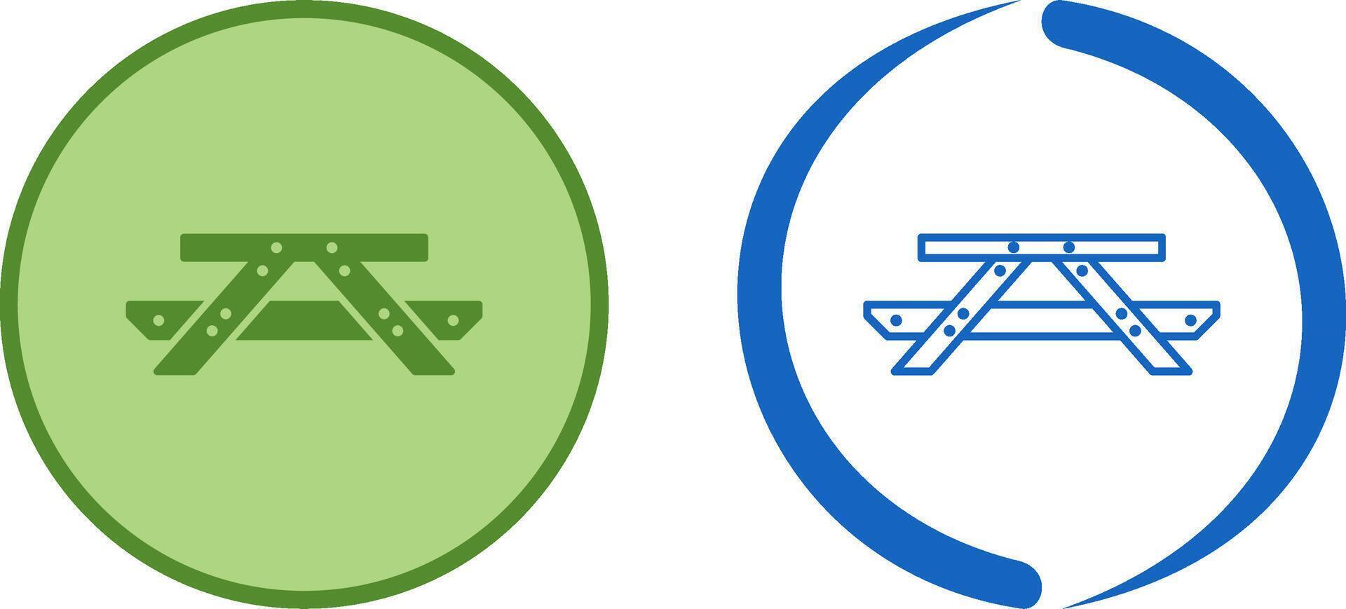 Picnic of Table Icon Design vector