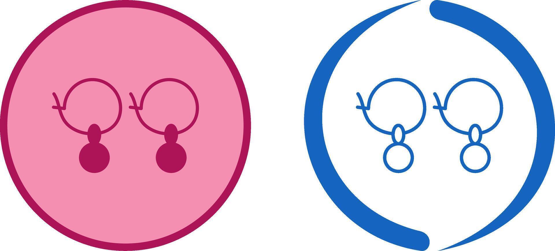 Earrings Icon Design vector