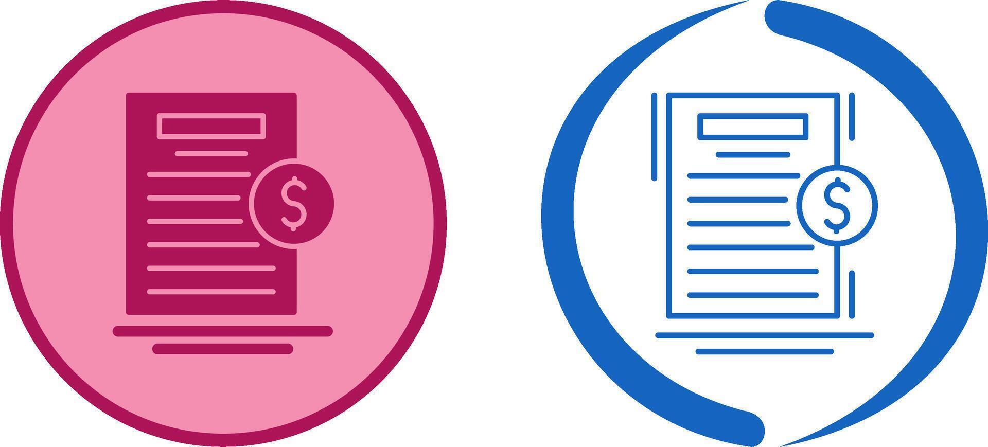 Your Bill Icon Design vector