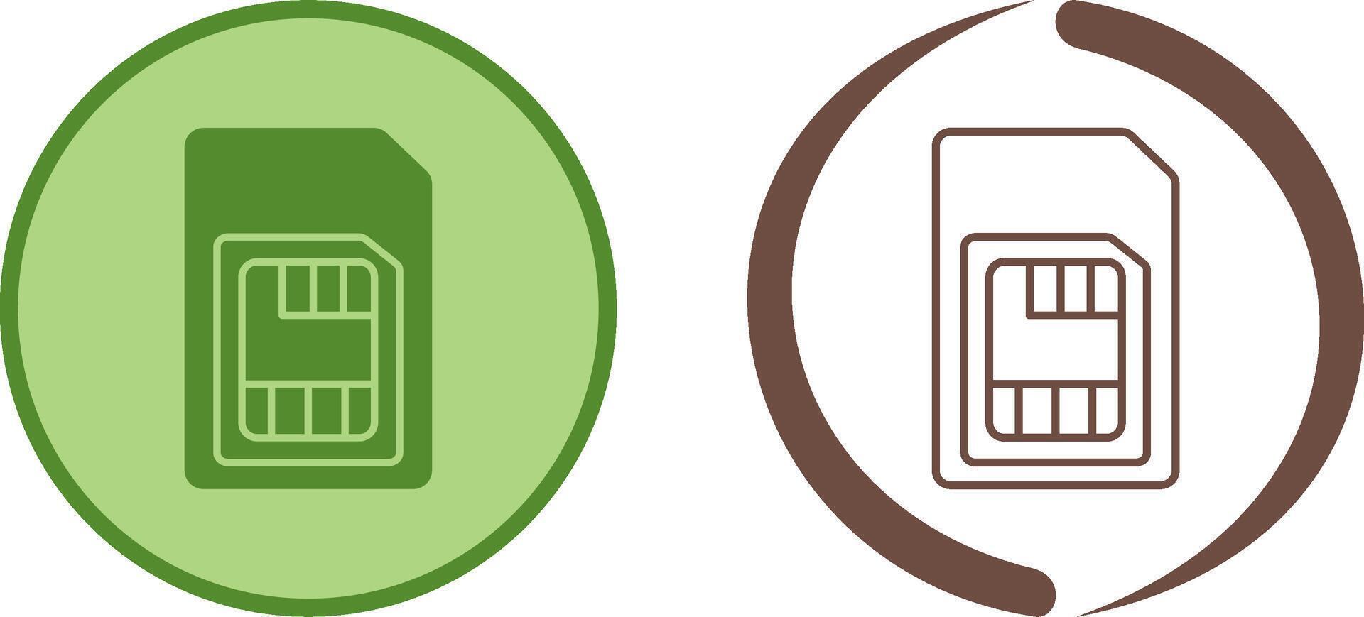 Sim Card Icon Design vector