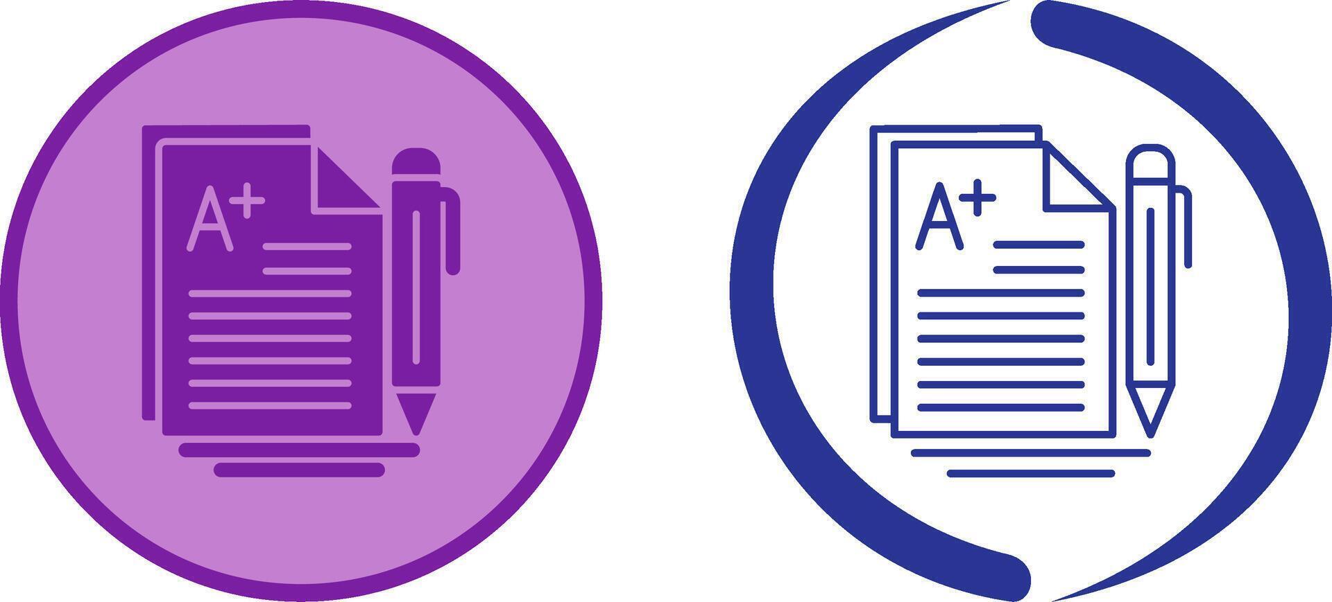 A Grade Icon Design vector