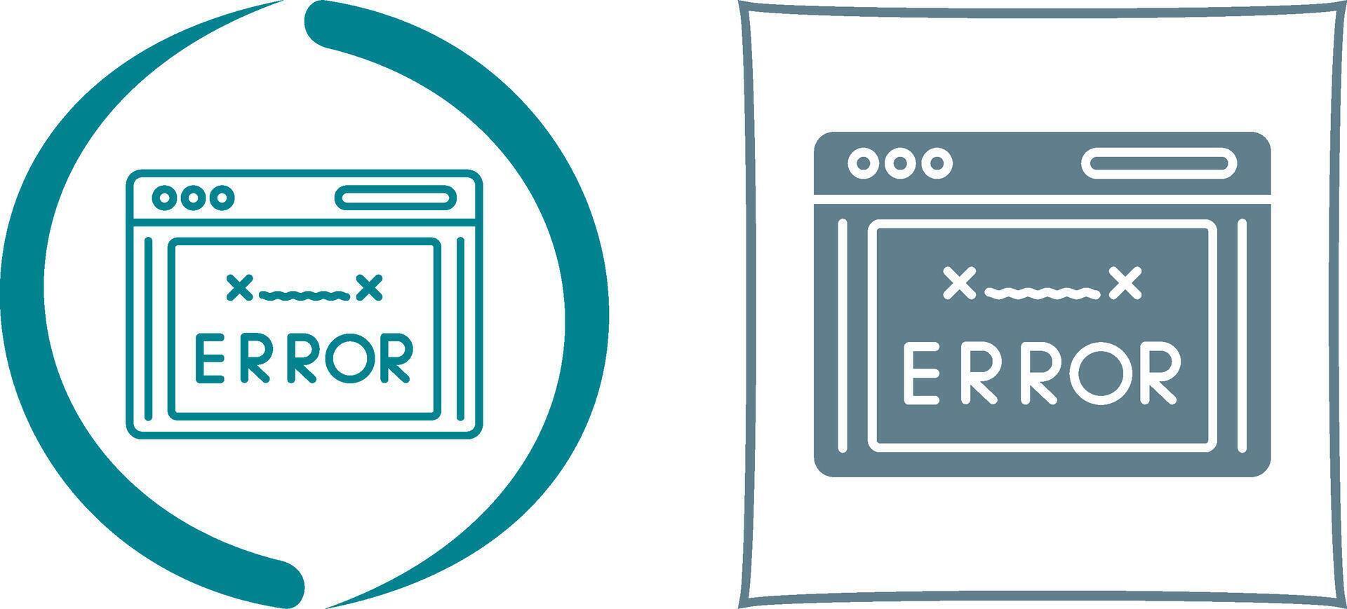 Error Code Icon Design vector
