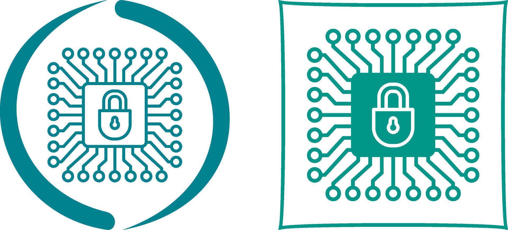 Cyber Protection Icon Design vector