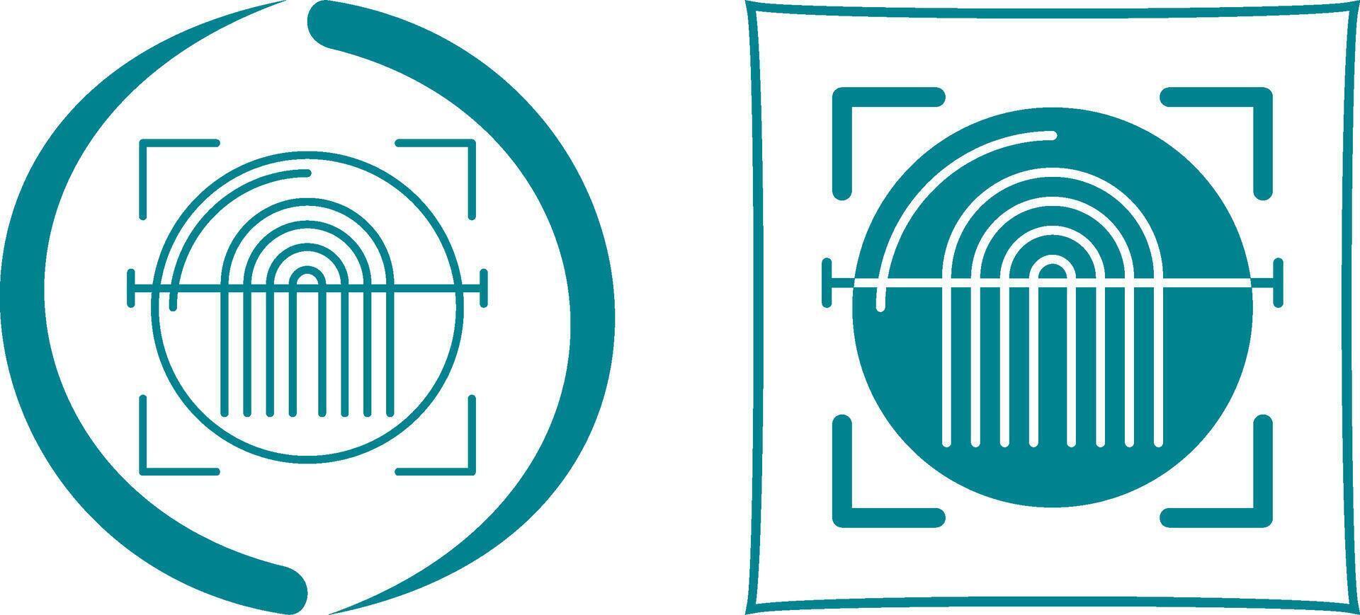 Fingerprint Scanner Icon Design vector