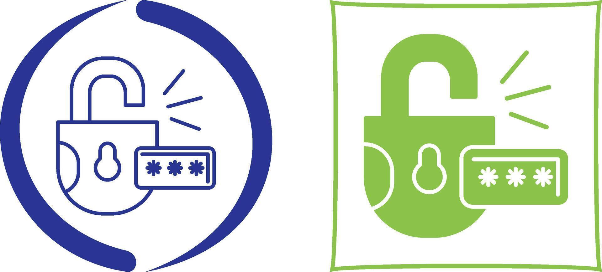 Unlock Icon Design vector