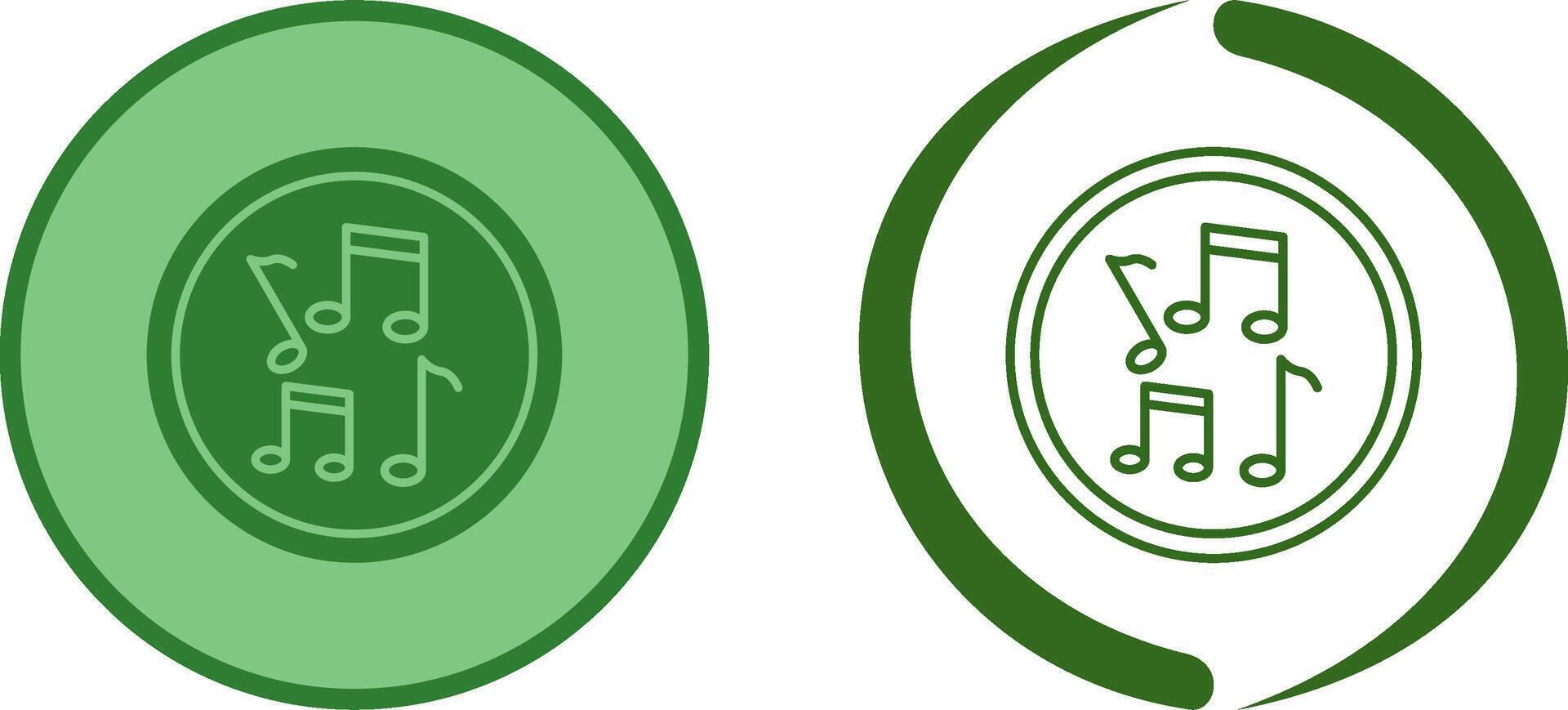 Musical Notes Icon Design vector