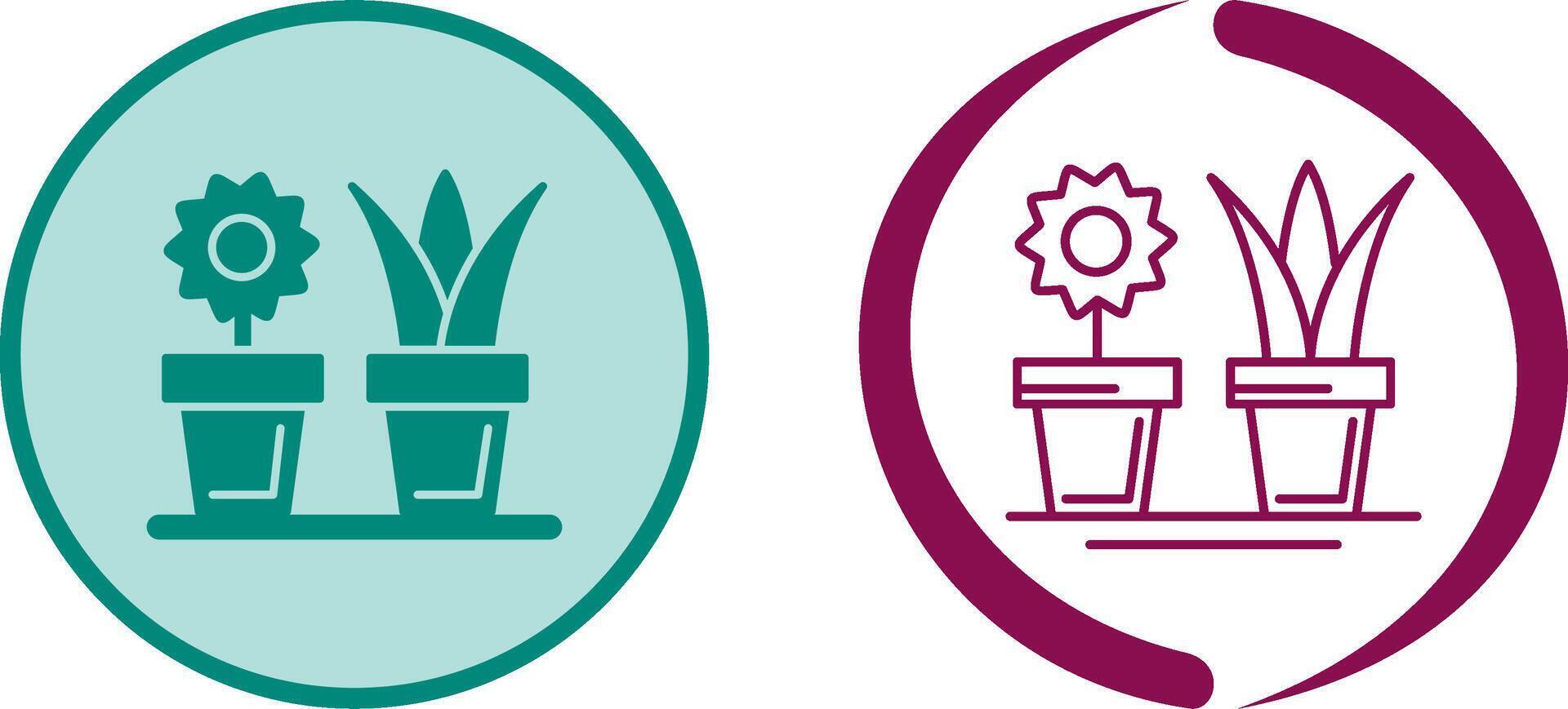 House Plants Icon Design vector