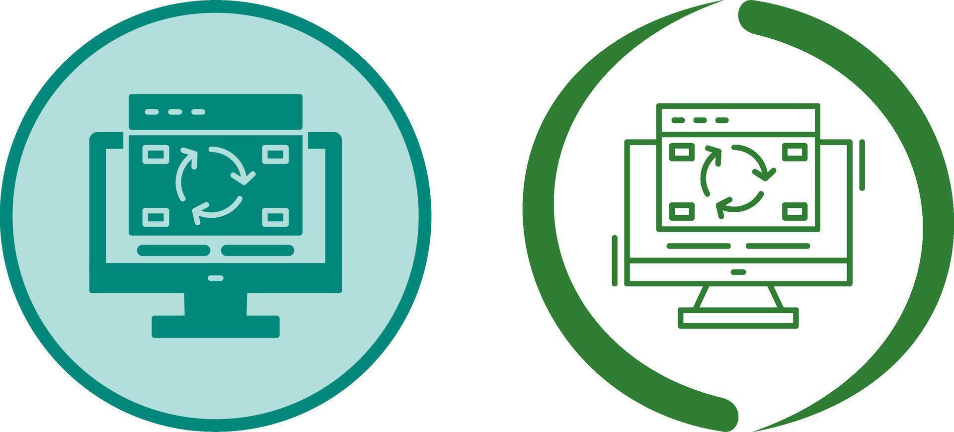Update Icon Design vector
