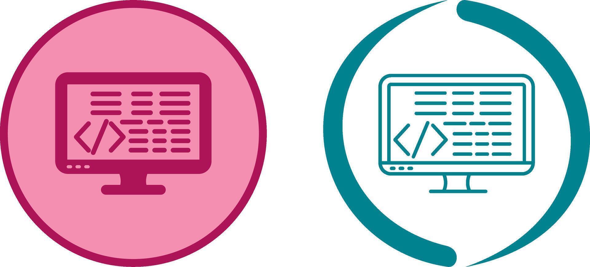 Coding Icon Design vector