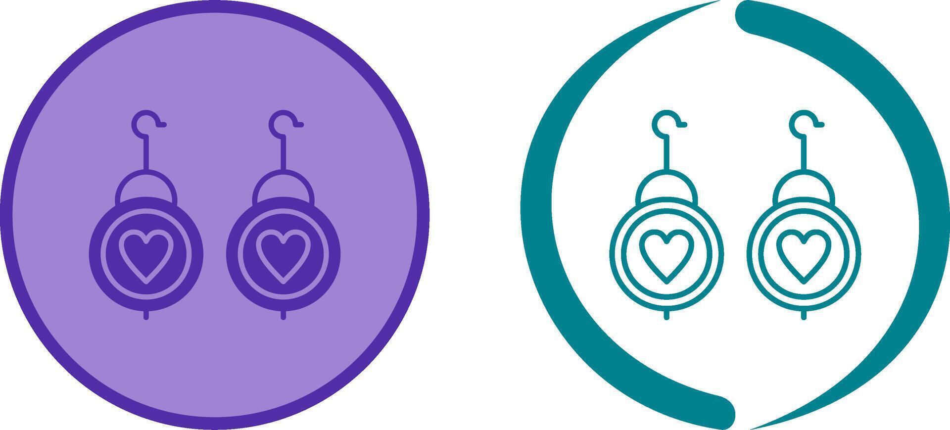Earrings Icon Design vector