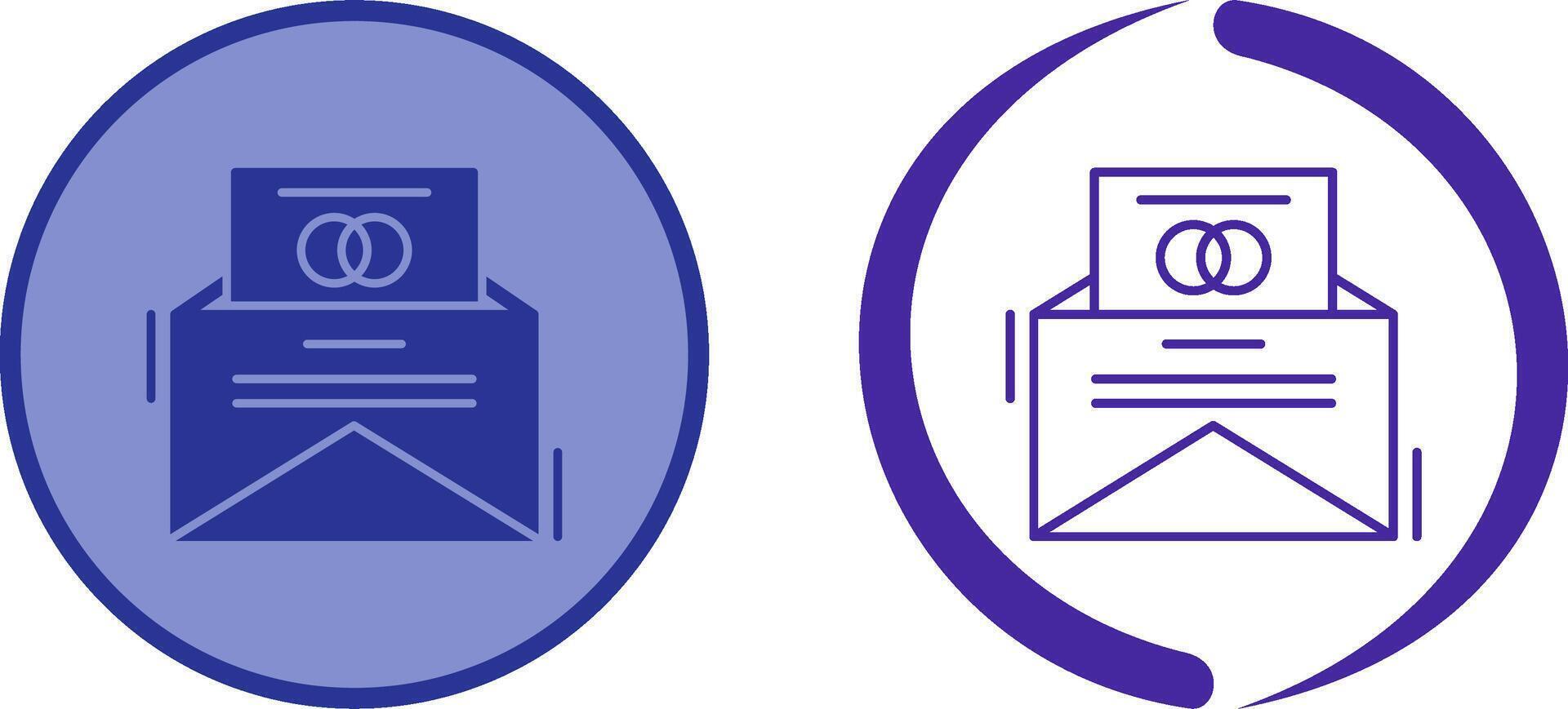 Invitation Card Icon Design vector