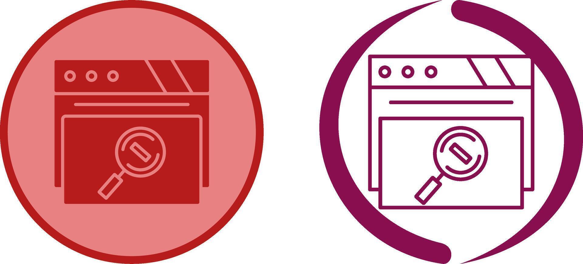 Magnifying Glass Icon Design vector