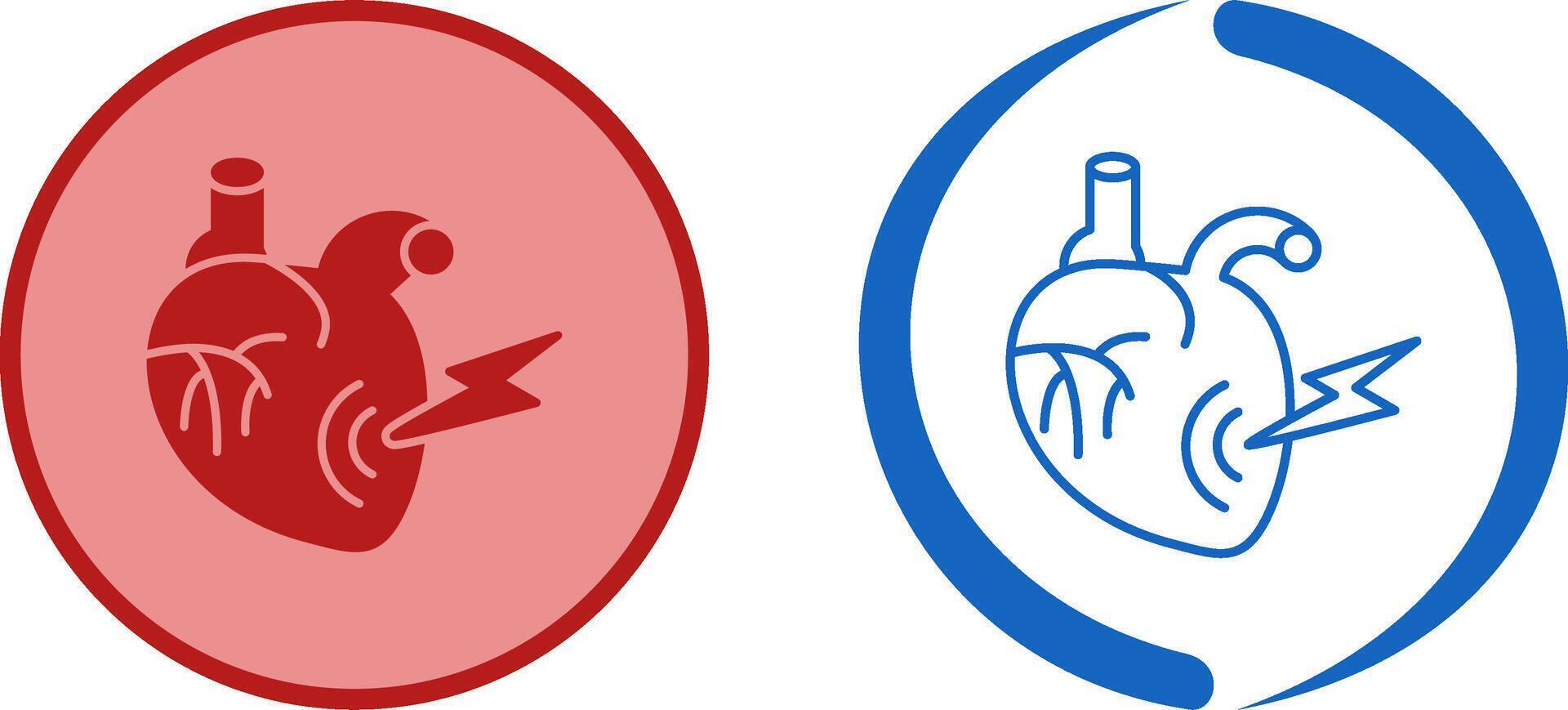 Heart Attack Icon Design vector