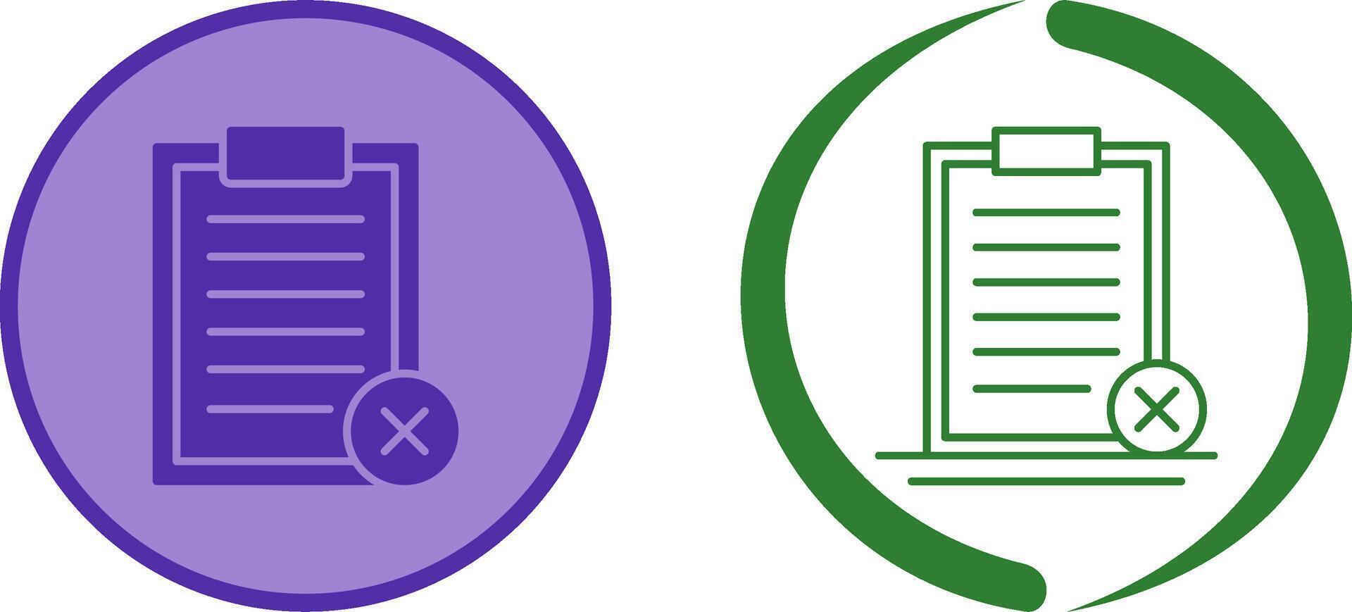 Rejected Icon Design vector