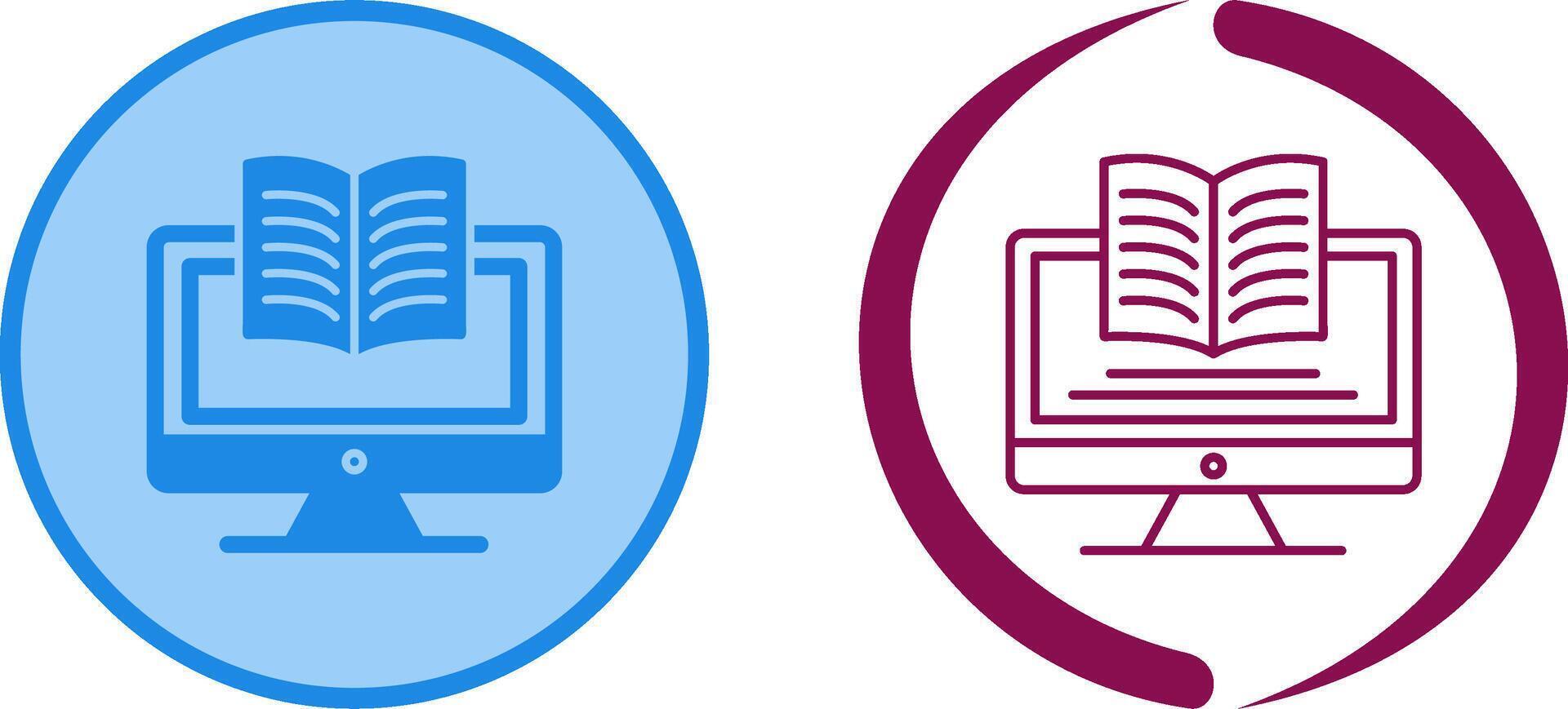 Digital Learning Icon Design vector