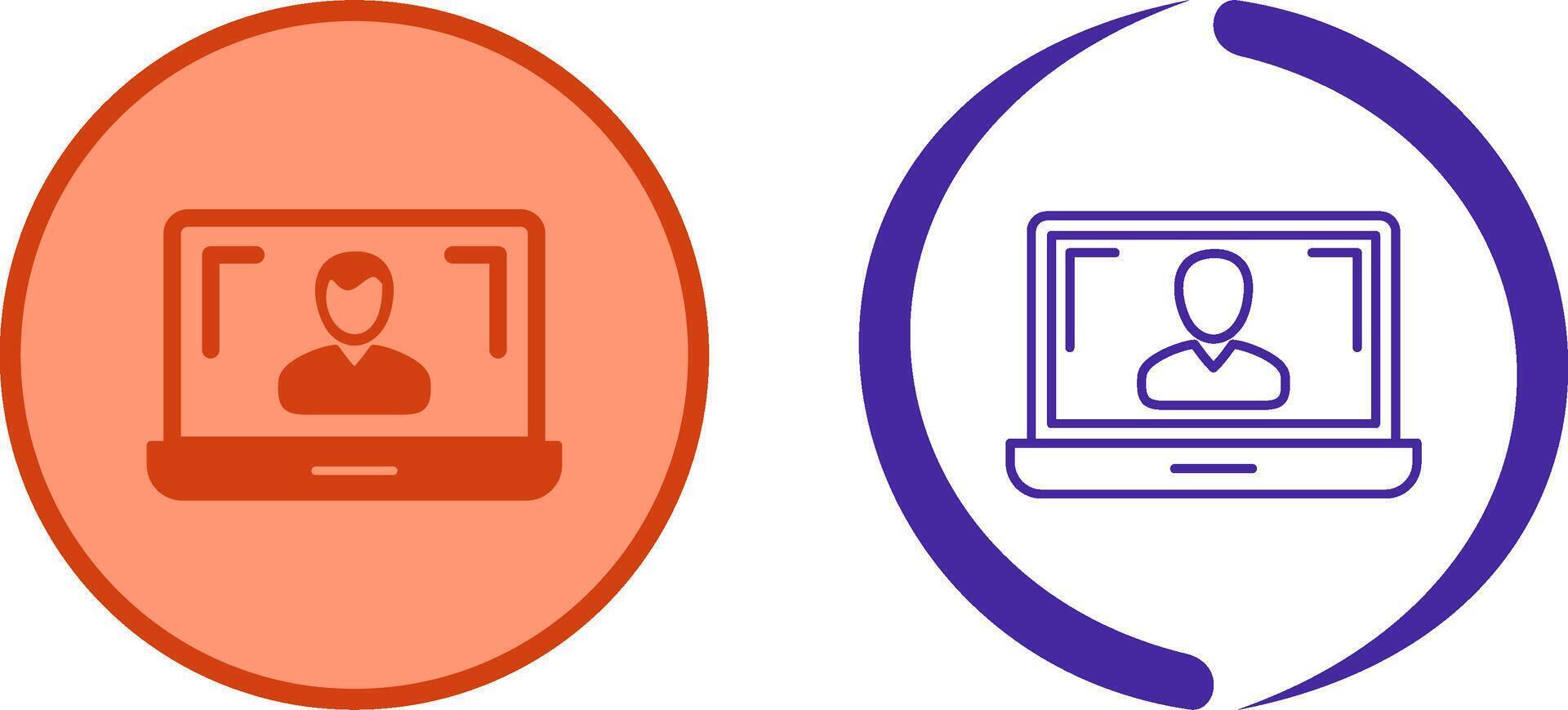 Online Lesson Icon Design vector