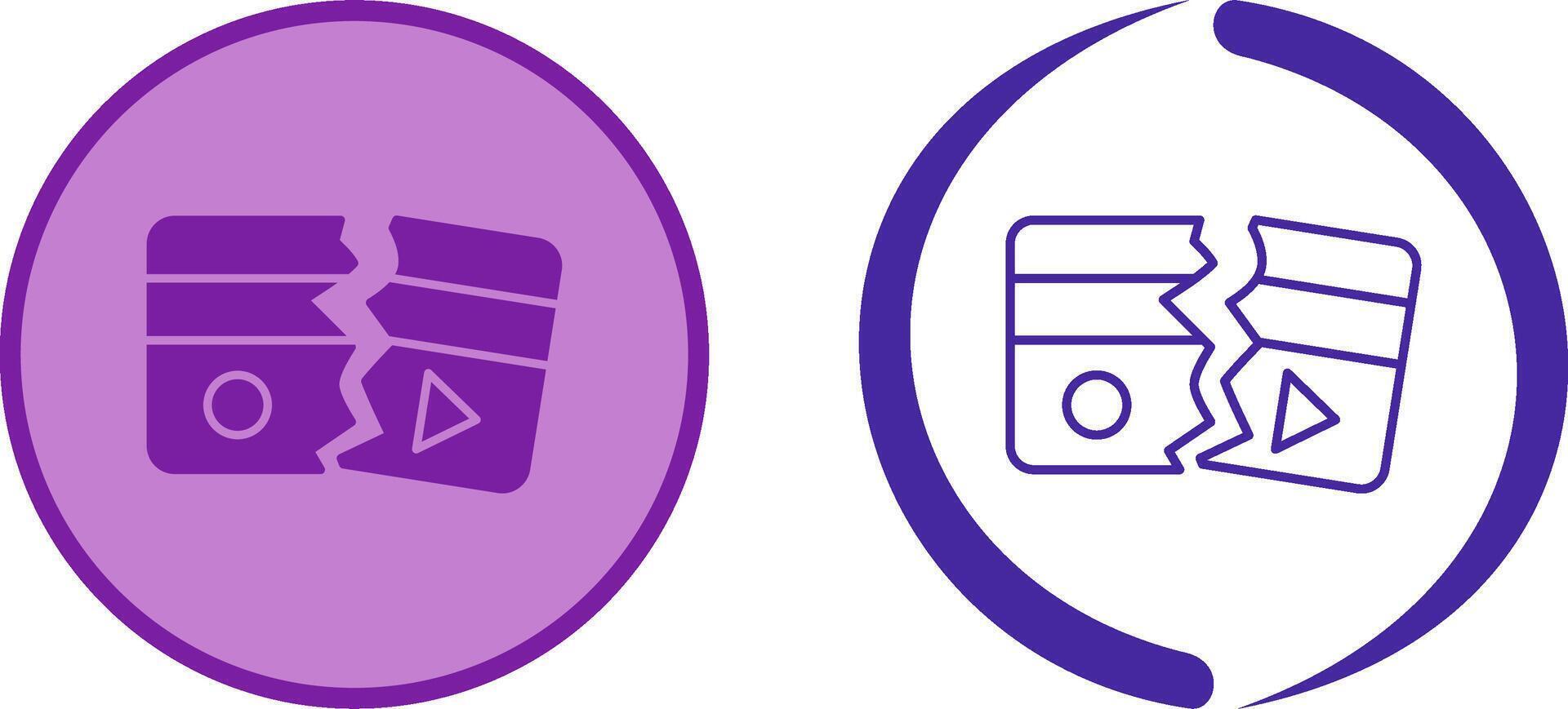 Broken Icon Design vector