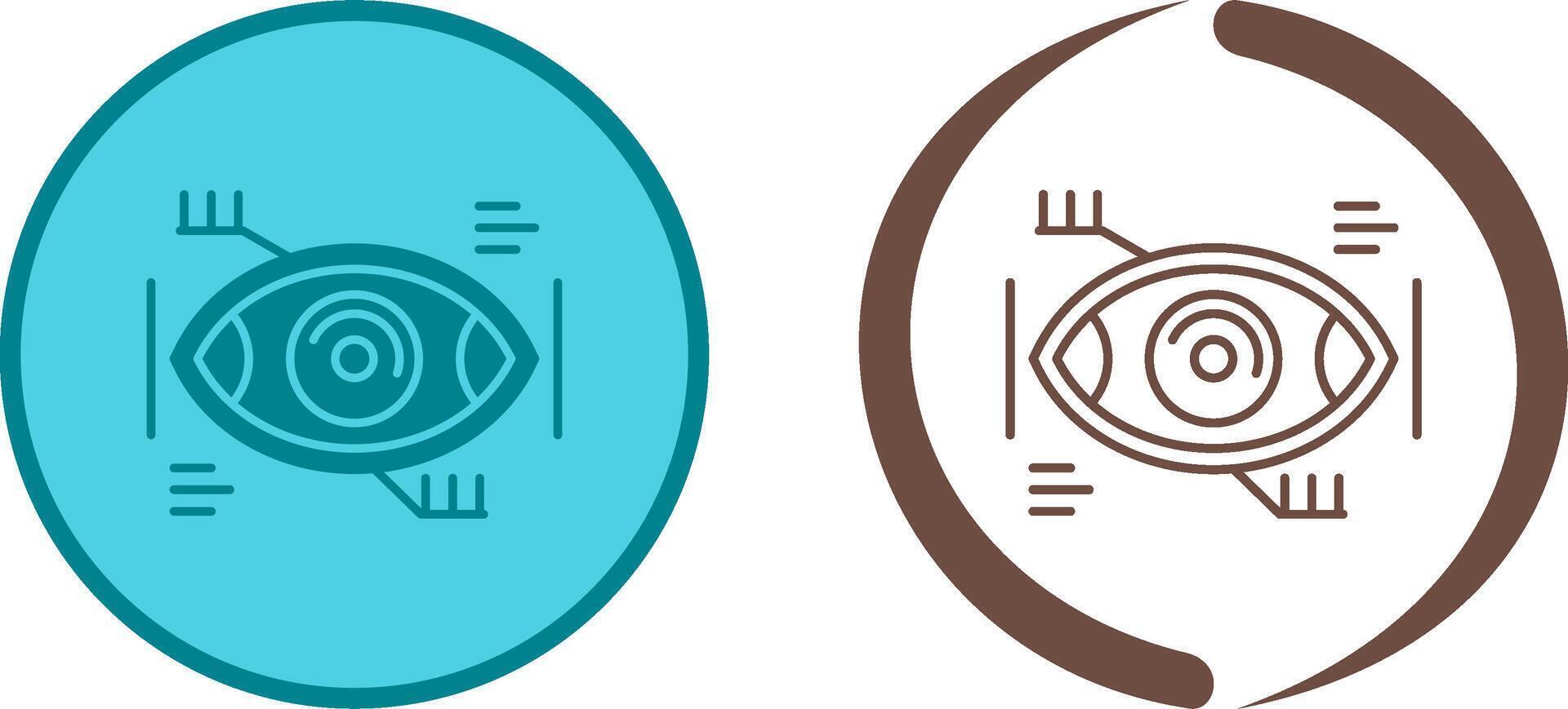 Eye Recongnition Icon Design vector