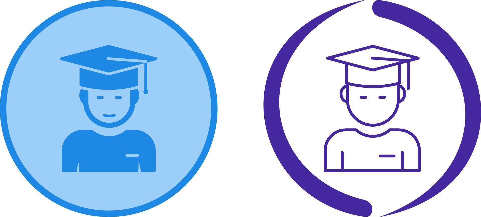 Graduate Student Icon Design vector
