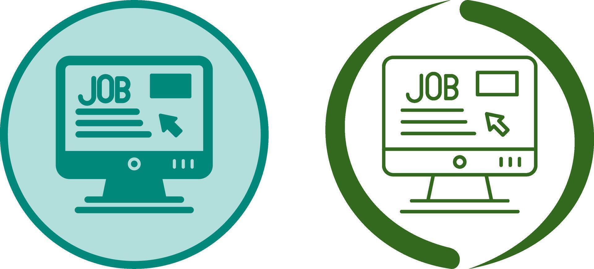 Online Job Icon Design vector