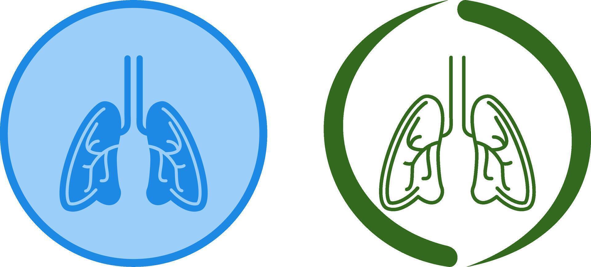 Lungs Icon Design vector