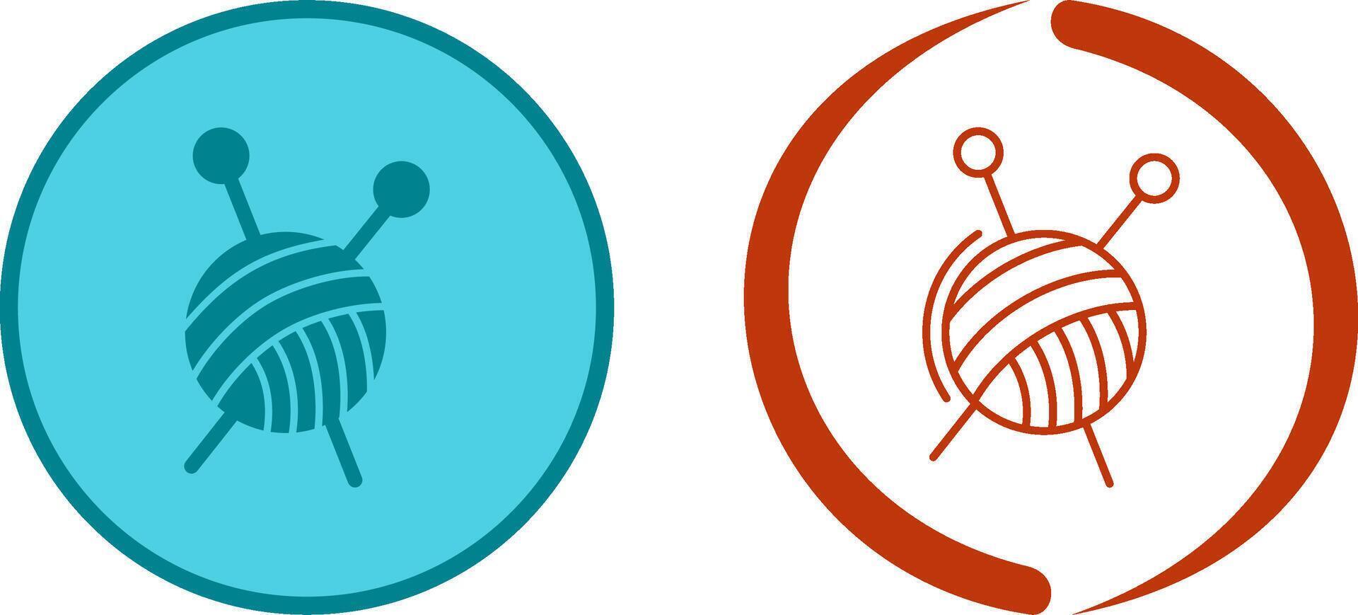 Knitting Icon Design vector